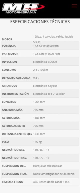 Motor Hispania VR10 125cc Maxi Scooter