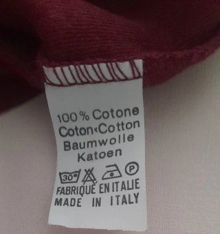 Maglia maniche lunghe bordeaux stampa Woodstock-XS