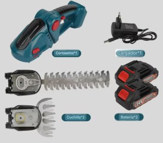 Cortasetos Eléctrico Recargable (2 Baterías)