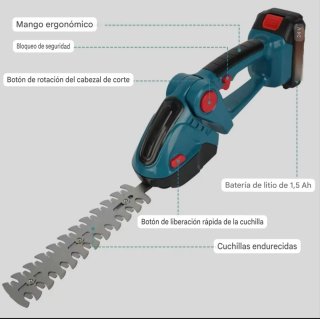 Cortasetos Eléctrico Recargable (2 Baterías)