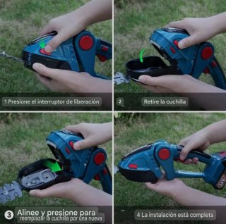 Cortasetos Eléctrico Recargable (2 Baterías)