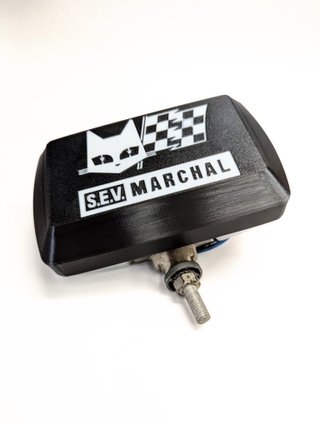 2 Tampas pretas faróis SEV MARCHAL Iode 859 GT