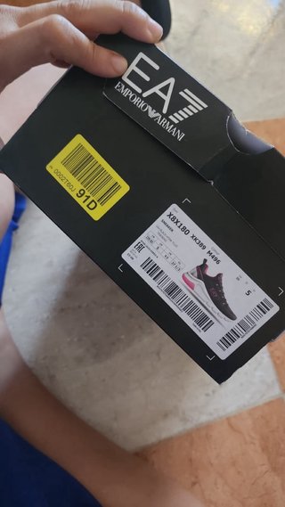Zapatillas EA7 Emporio Armani Negras y Rosa Flúor