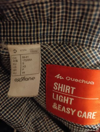 Camisa Quechua Manga Corta Talla S