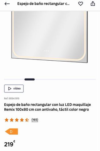 Specchio da bagno LED come nuovo