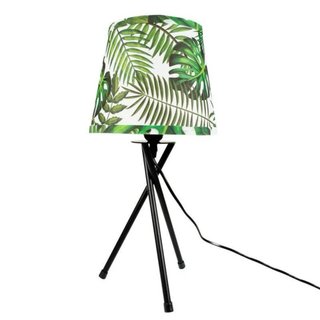 Candeeiro de mesa com abajur floral