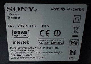 TV Sony 55 4K KD-55XF9005 con soporte