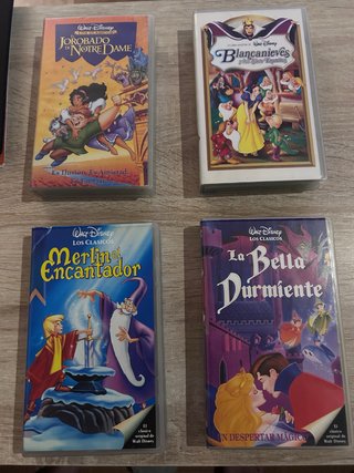 Lote 4 Películas VHS Disney Clásicos Español