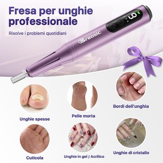 Torno Uñas Eléctrico Breosic Morado 35000 RPM