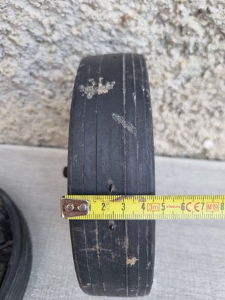 Coppia ruote in plastica per carrello