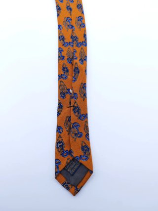 Cravatta CELINE Seta Arancione Vintage Equestre