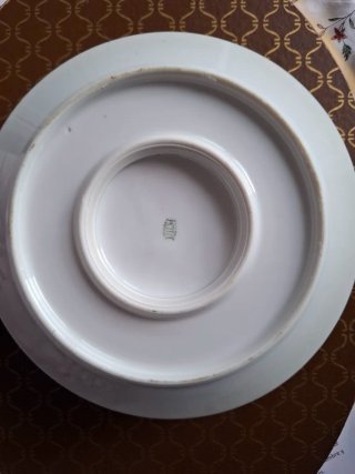 Salsera Limoges Porcelana Floral Dorada
