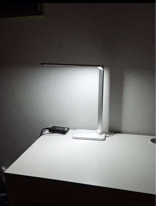 Lámpara Escritorio LED SLATOR Plata/Blanco
