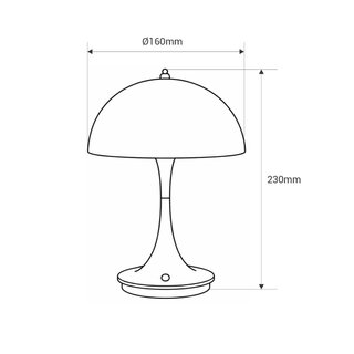 Candeeiro de mesa verde e branco