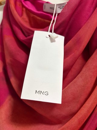 Vestido largo fruncido degradado S