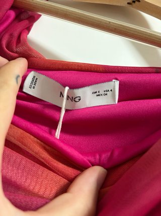Vestido largo fruncido degradado S