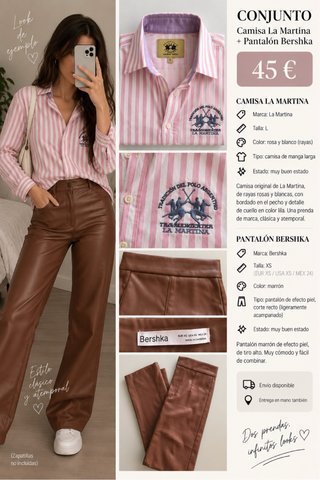 Conjunto Camisa La Martina y Pantalón Bershka