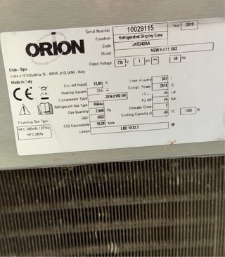 Vitrina helados Orion 24 cubetas