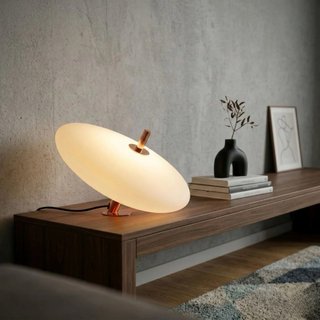 Candeeiro de design em vidro e metal