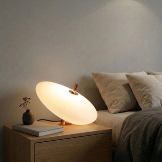 Candeeiro de design em vidro e metal