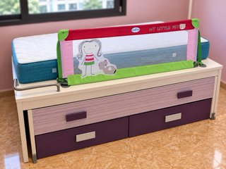 Cama nido con cama supletoria y 2 cajones + extras