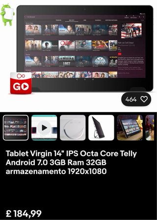 Tablet 1080P Virgin Telly Tablet 14