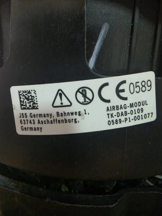 Airbag Volkswagen golf 7 Negro