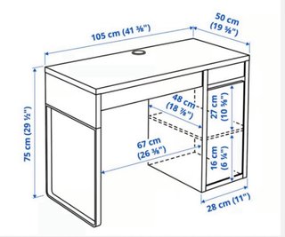 Escritorio Ikea Micke Blanco 105x50