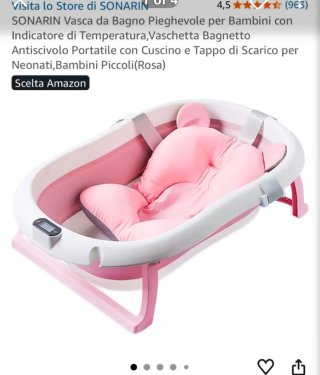 Vaschetta bagnetto con riduttore e seggiolino 15€
