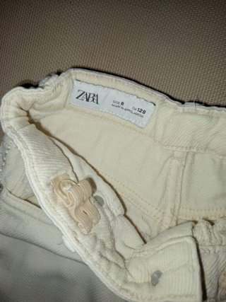 Pantalón Zara Niña T8 Recto Bordado