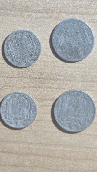 Set 4 monedas España años 40