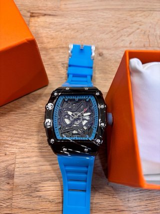 Reloj Hombre Negro y Azul