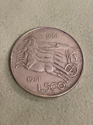 500 LIRE IN ARGENTO 1961
