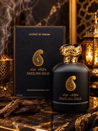 Perfume Elixir Gold Árabe Dorado y Naranja