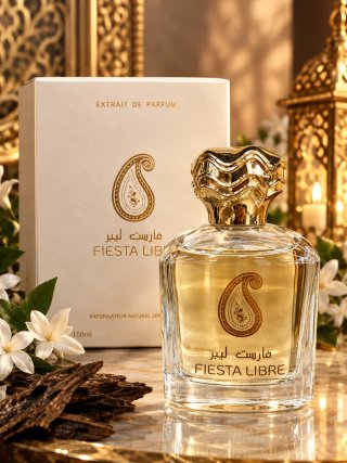 Perfume Elixir Gold Árabe Dorado y Naranja