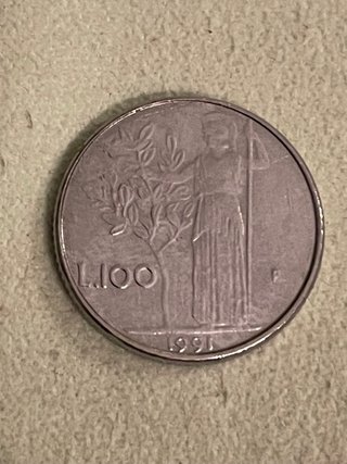 MONETA MINI 100 LIRE 1991