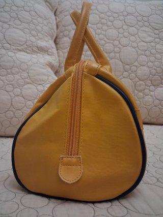 Bolso Reebok Piel Genuina Amarillo y Azul