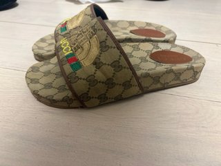 Ciabatte Gucci x The North Face Beige