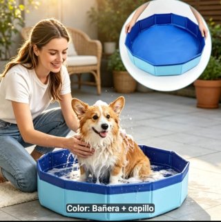 Piscina plegable para perros