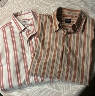 Lote 2 Camisas: BOSS y Pull&Bear Rayas
