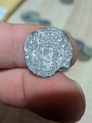 Moneda Medieval Pedro I Cornado Burgos