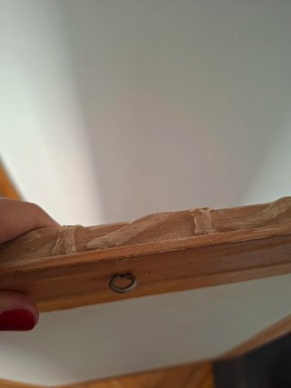 Quadro punto croce con cornice in legno