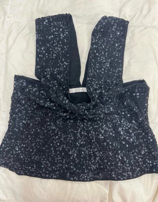 Top Negro Lentejuelas