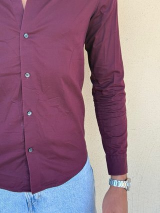 Camicia uomo bordeaux autunnale H&M