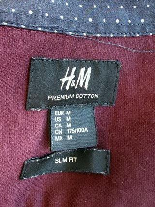 Camicia uomo bordeaux autunnale H&M