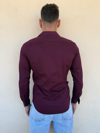 Camicia uomo bordeaux autunnale H&M