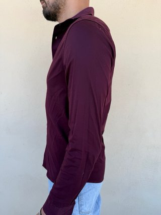 Camicia uomo bordeaux autunnale H&M