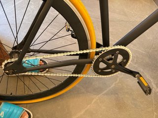 Bicicleta Fixie Urbana Negra Ruedas Amarillas