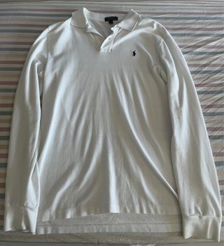 Polo Ralph Lauren Manga Larga Blanco Talla 18-20