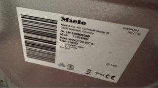 LAVADORA MIELE DE CARGA FRONTAL 8 KILOS